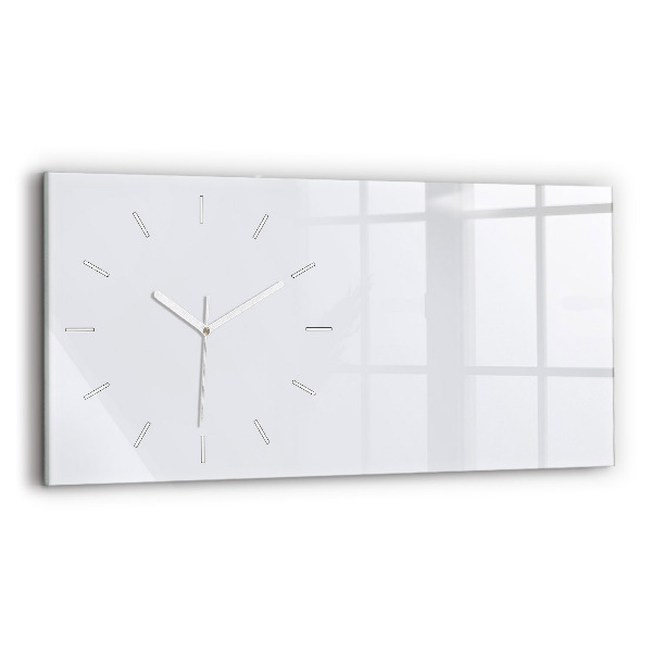 Glass wall clock rectangular Color dark white
