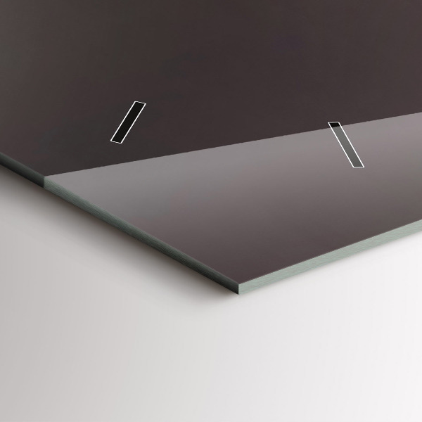 Glass wall clock rectangular A glass of red wine