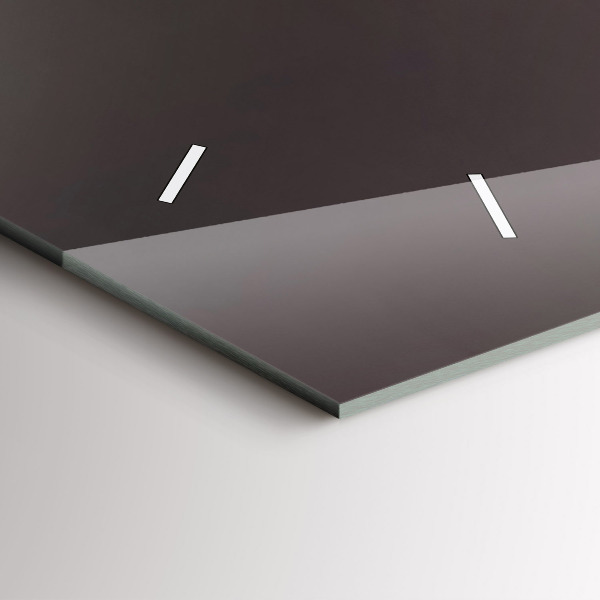 Glass wall clock rectangular A glass of red wine