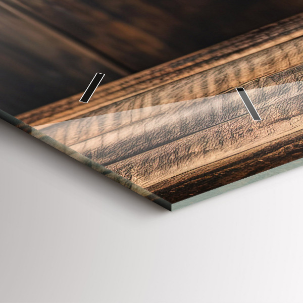 Glass wall clock rectangular A cup of coffee