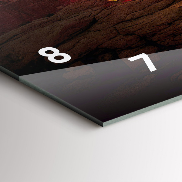 Glass wall clock rectangular Grand Canyon Arizona
