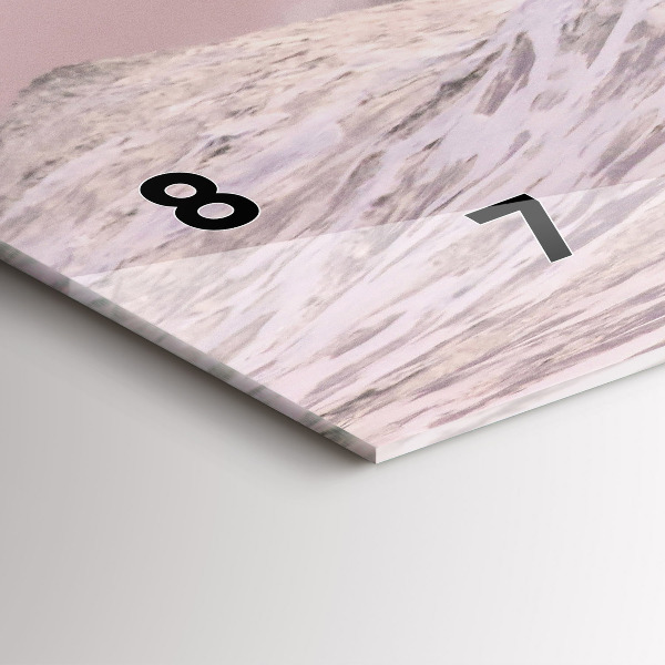 Glass wall clock rectangular Surfer in Hawaii
