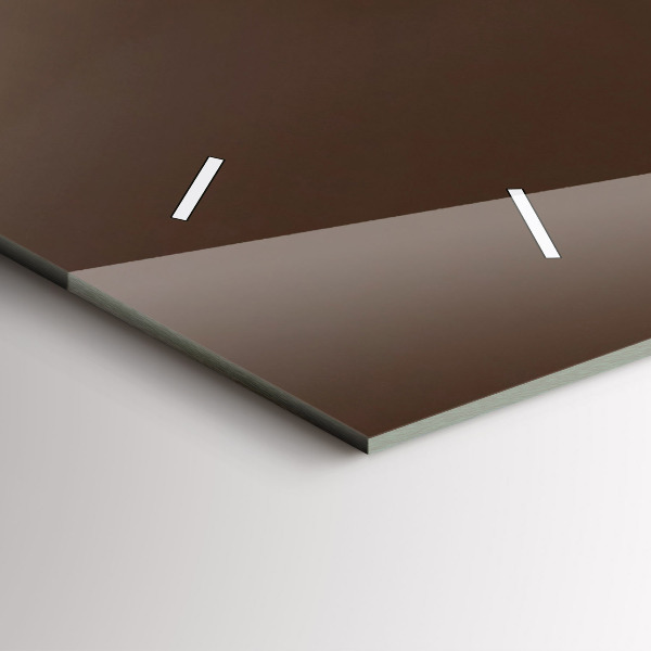 Glass wall clock rectangular Quad in the desert