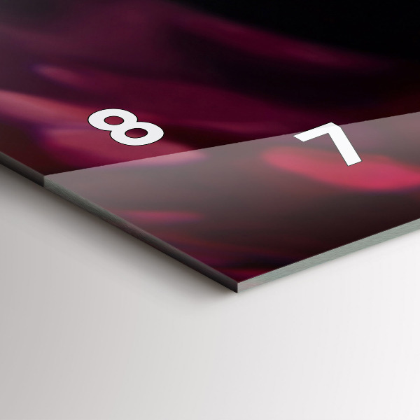 Glass wall clock rectangular Wine