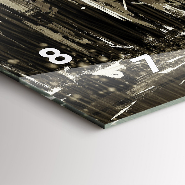 Glass wall clock rectangular Woman on a rainy night