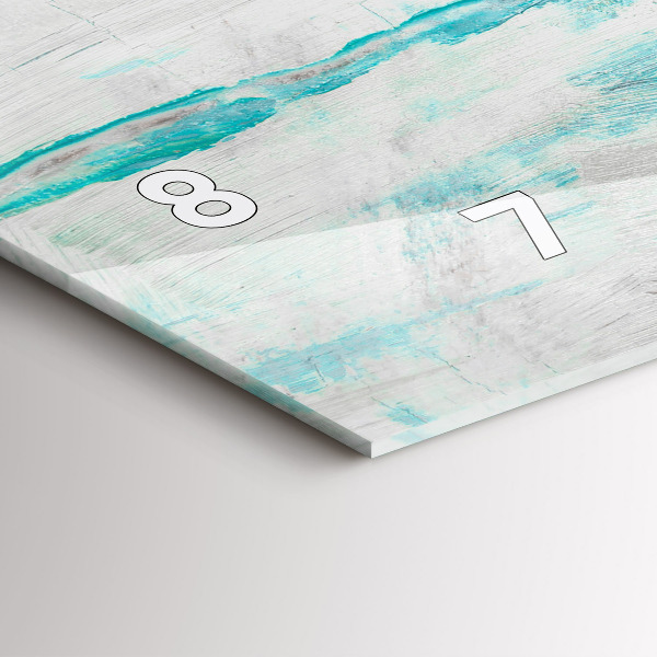 Glass wall clock rectangular Oil texture abstract