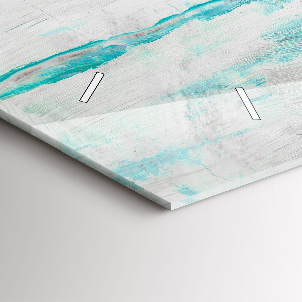 Glass wall clock rectangular Oil texture abstract