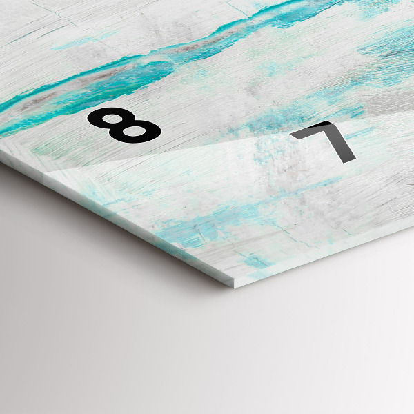 Glass wall clock rectangular Oil texture abstract