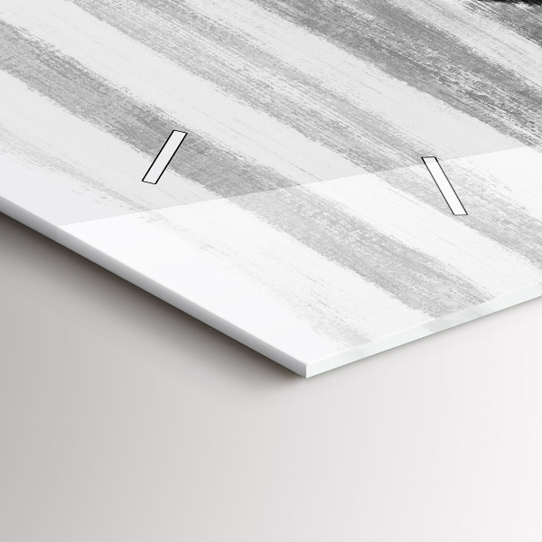 Glass wall clock rectangular Woman in Black and White