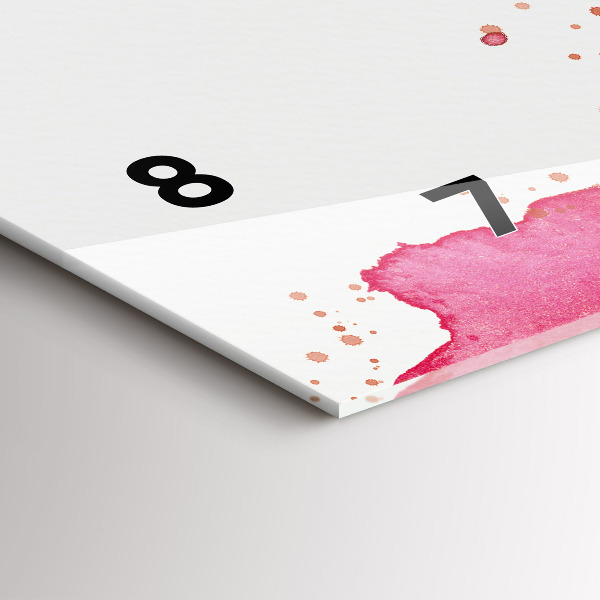 Glass wall clock rectangular Watercolor eagle background