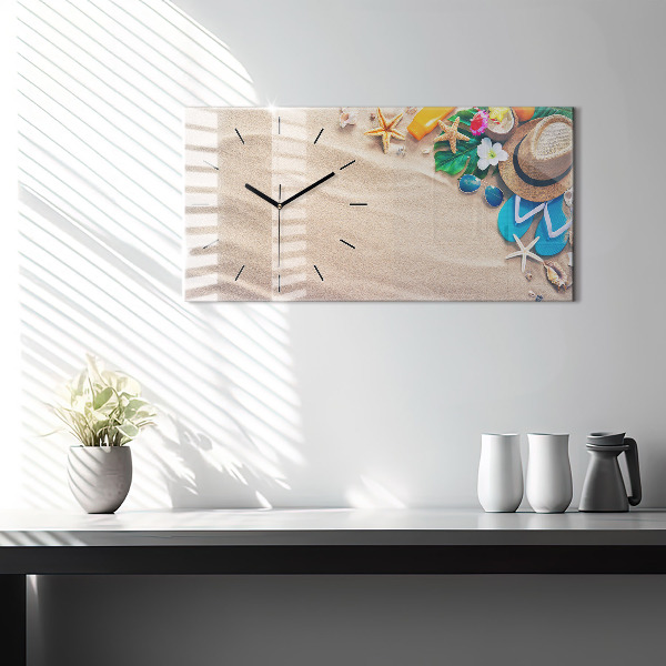 Glass wall clock rectangular Holiday accessories