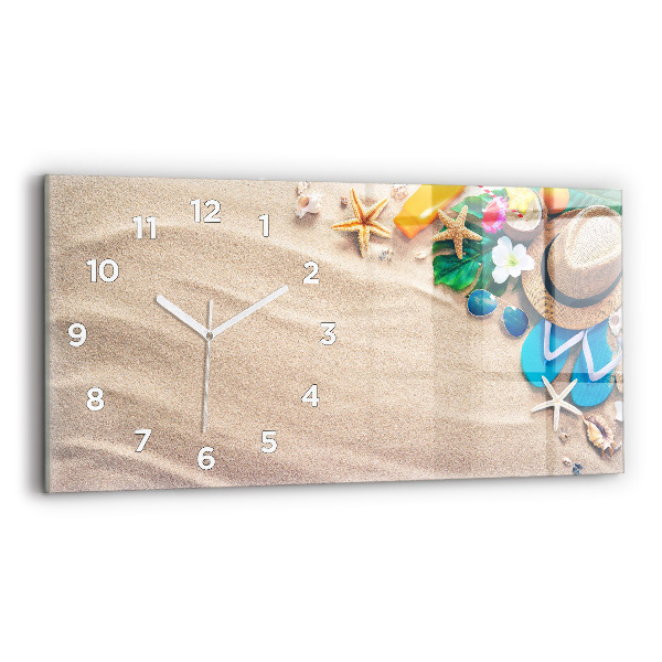 Glass wall clock rectangular Holiday accessories