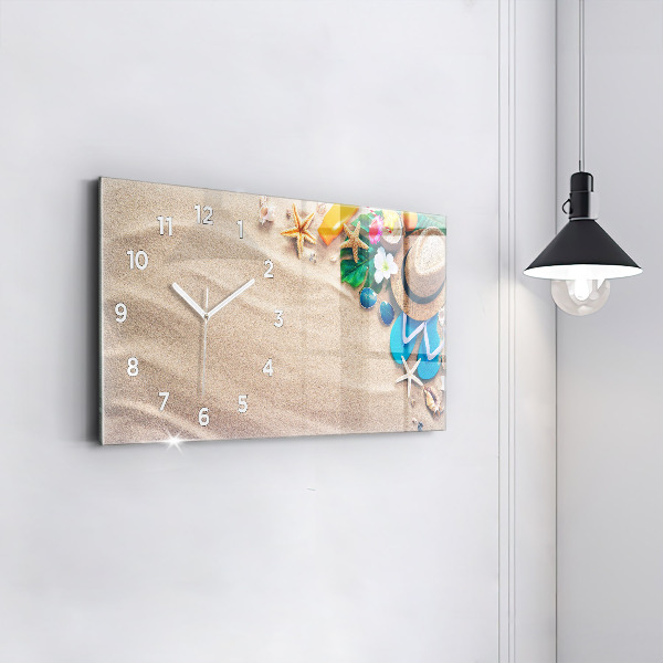Glass wall clock rectangular Holiday accessories