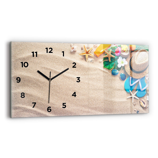 Glass wall clock rectangular Holiday accessories
