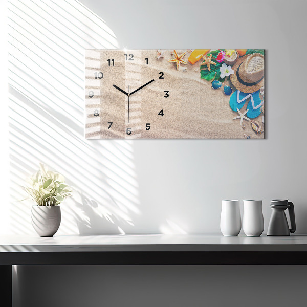 Glass wall clock rectangular Holiday accessories