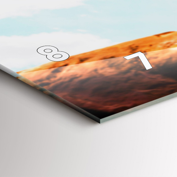 Glass wall clock rectangular Stuntman and adrenaline