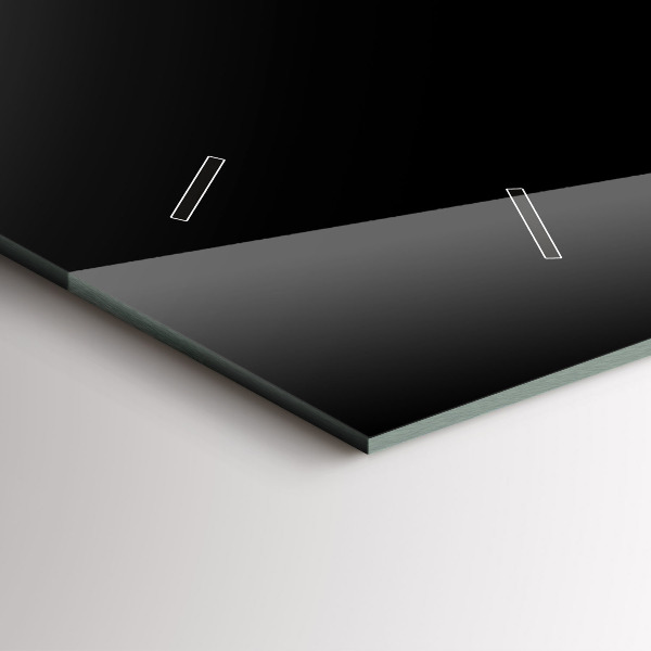 Glass wall clock rectangular A bottle of wine