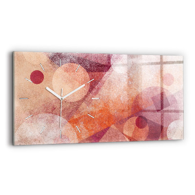 Glass wall clock rectangular Geometric Abstraction