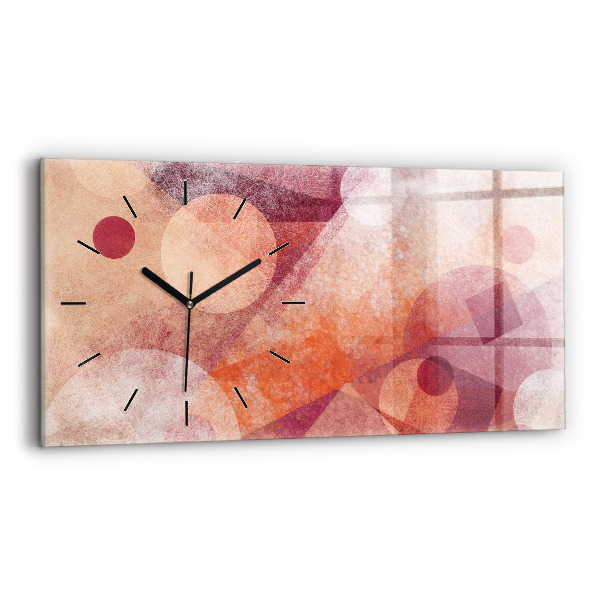 Glass wall clock rectangular Geometric Abstraction