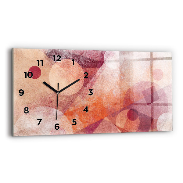Glass wall clock rectangular Geometric Abstraction