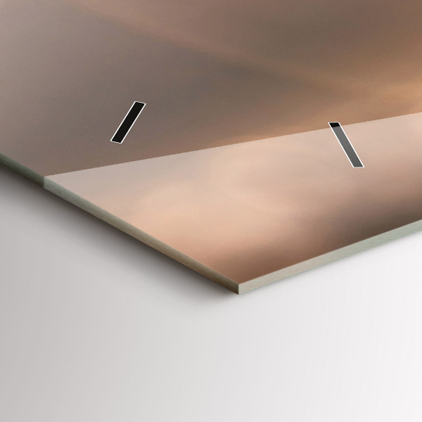 Glass wall clock rectangular Car on vacation