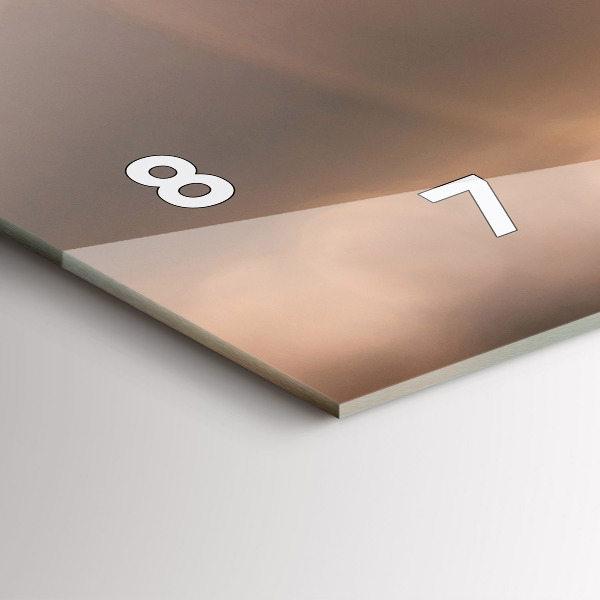 Glass wall clock rectangular Car on vacation