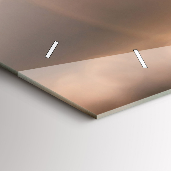 Glass wall clock rectangular Car on vacation