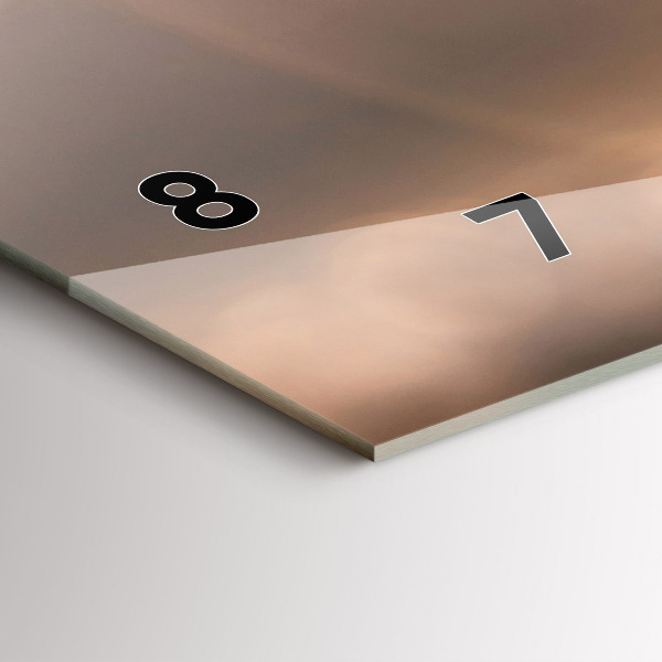 Glass wall clock rectangular Car on vacation