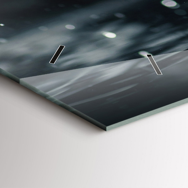 Glass wall clock rectangular Tomato