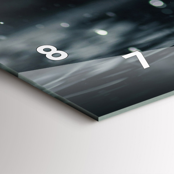 Glass wall clock rectangular Tomato