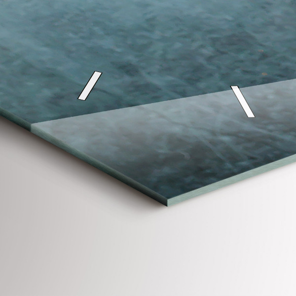 Glass wall clock rectangular A cup of coffee