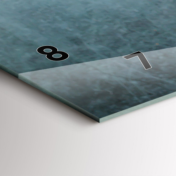 Glass wall clock rectangular A cup of coffee