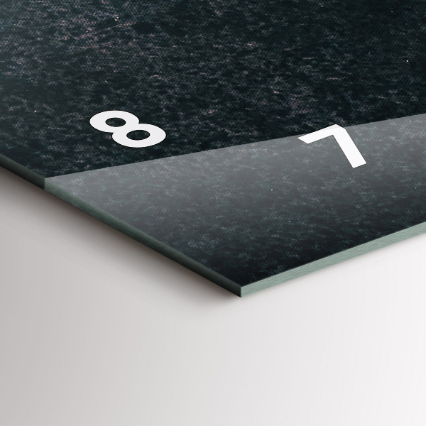 Glass wall clock rectangular Coffee beans