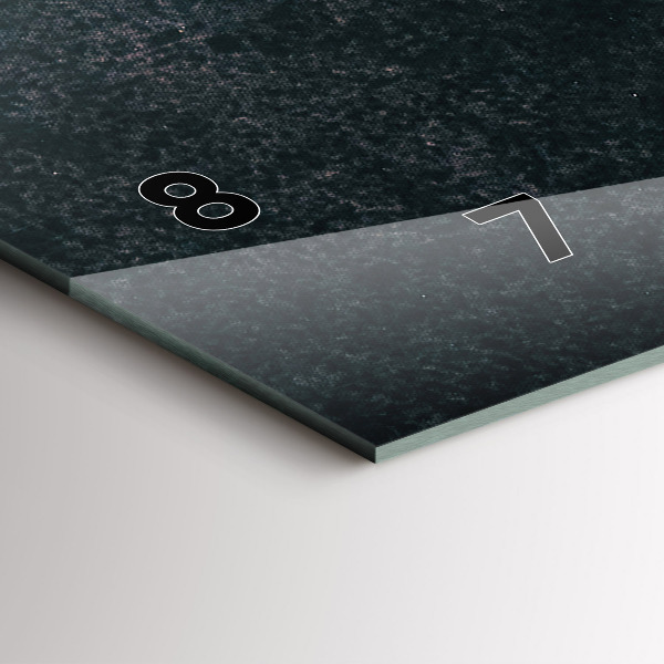 Glass wall clock rectangular Coffee beans