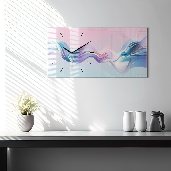 Glass wall clock rectangular Fluid flow element
