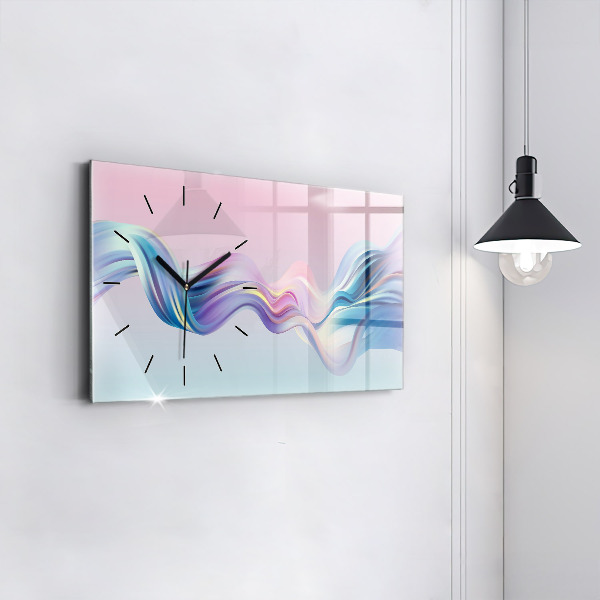Glass wall clock rectangular Fluid flow element