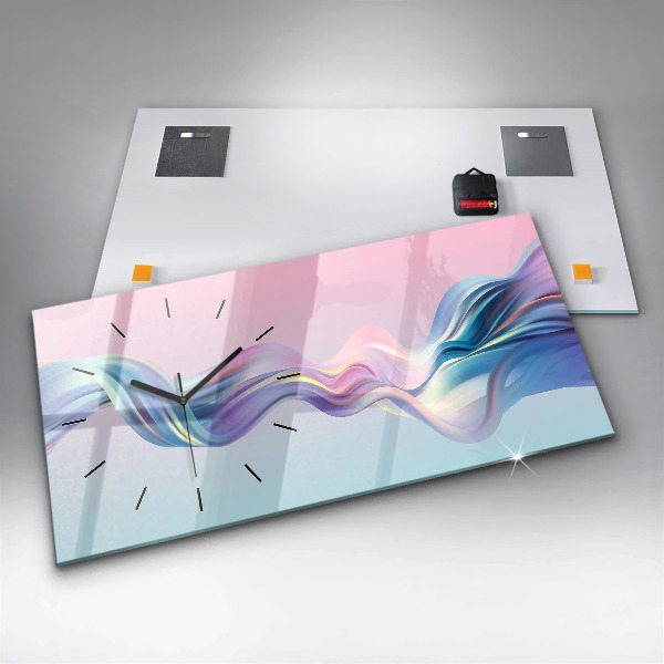 Glass wall clock rectangular Fluid flow element