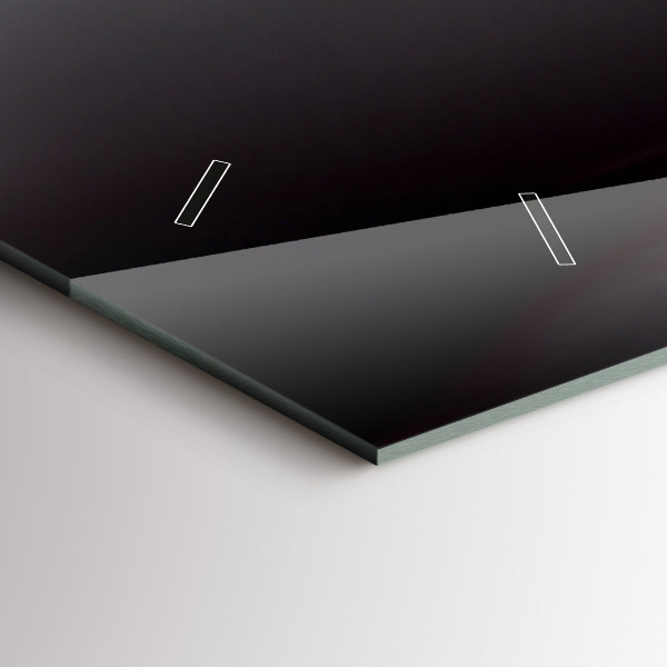 Glass wall clock rectangular Glass of wine