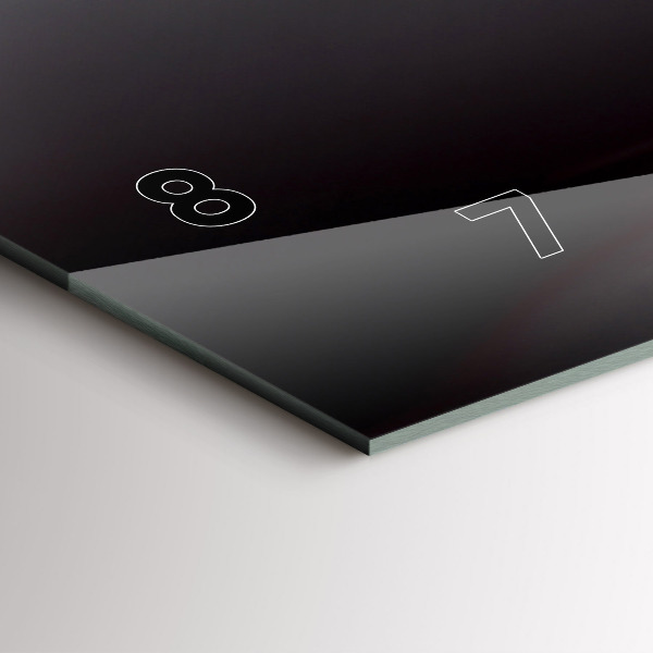 Glass wall clock rectangular Glass of wine