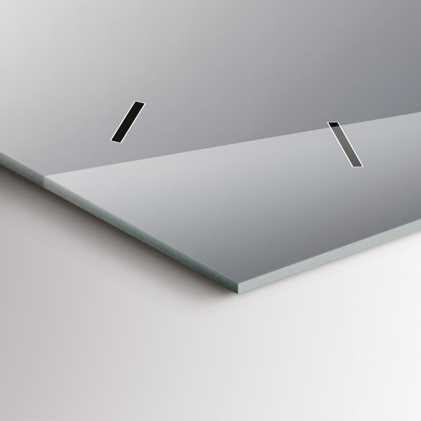 Glass wall clock rectangular A glass of red wine