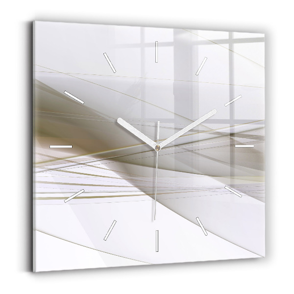 Square glass wall clock Bright abstraction