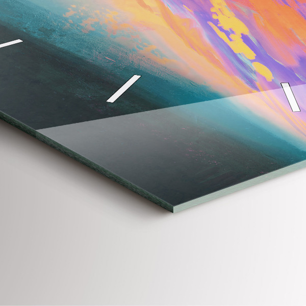 Square glass wall clock Platonic love