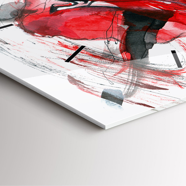 Square glass wall clock Dancing couple