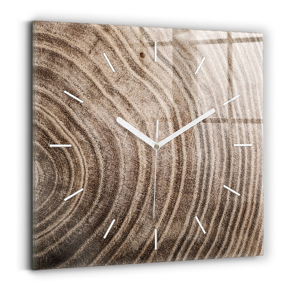 Square glass wall clock Trunk