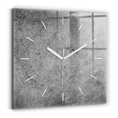 Square glass wall clock Industrial wall