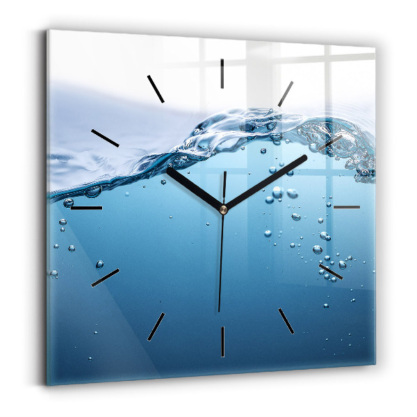 Square glass wall clock Underwater view