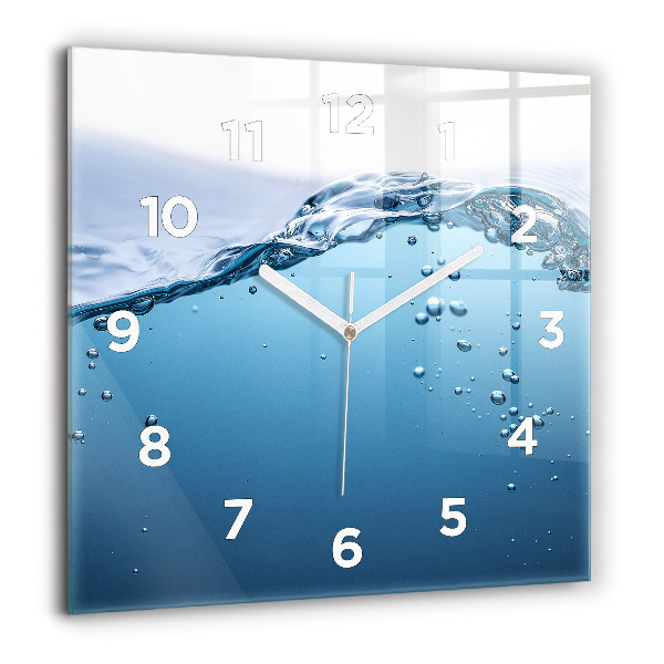 Square glass wall clock Underwater view