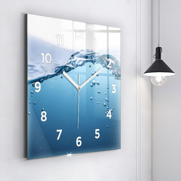 Square glass wall clock Underwater view