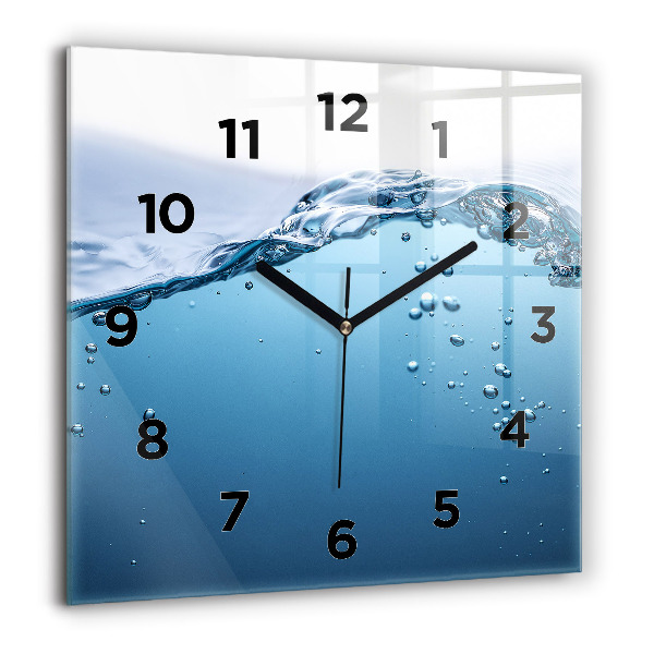 Square glass wall clock Underwater view