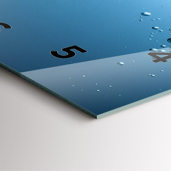 Square glass wall clock Underwater view